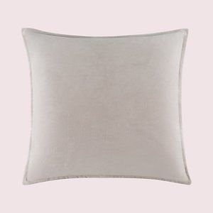 two kate spade mushroom solid velvet euro shams